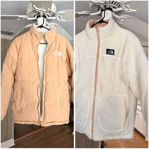 The North Face Reversible Jacket in khaki and White